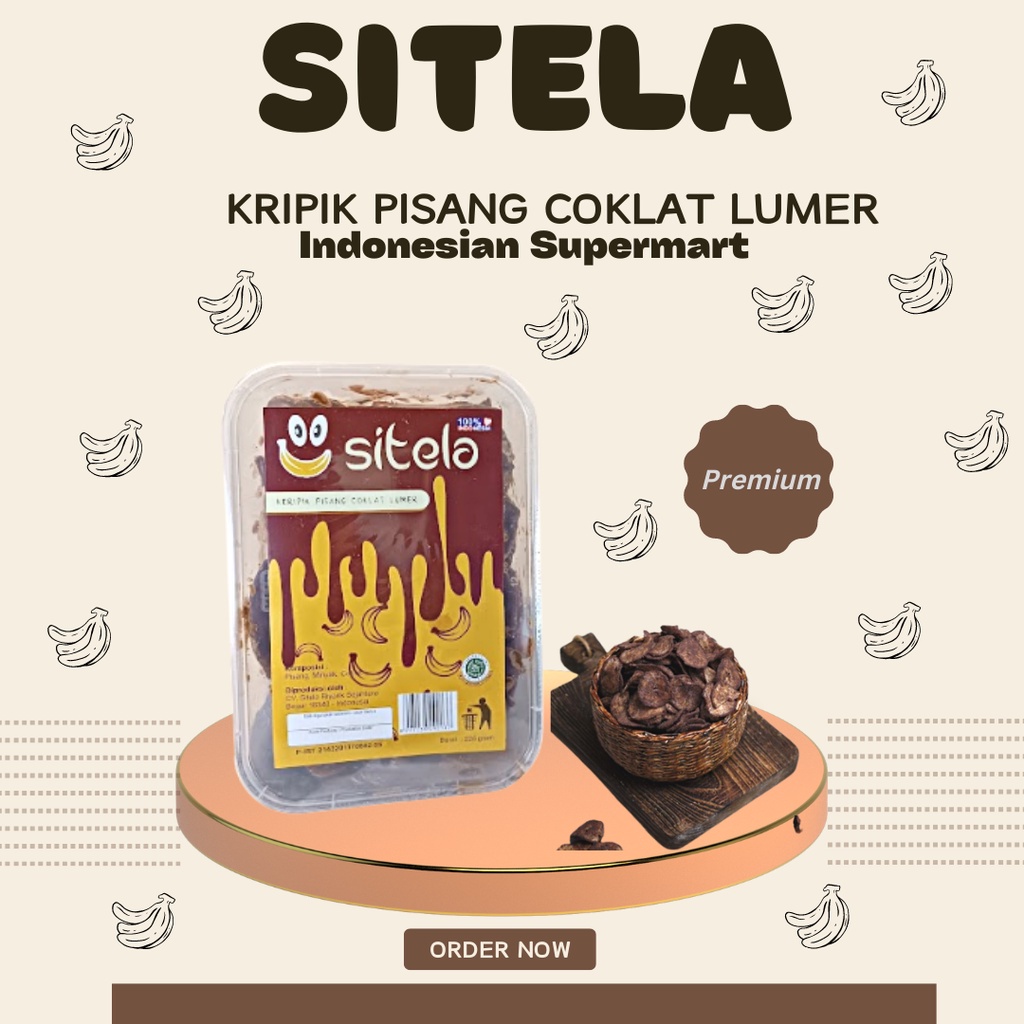

Sitela Kripik Pisang Coklat Lumer Premium bikin Nagih - 225gr