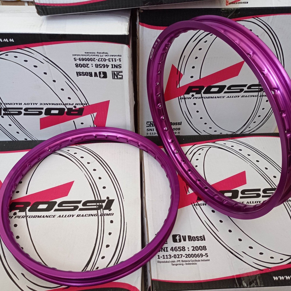 Velg ROSSI Ring 17 ORIGINAL SEPASANG ungu Cocok Semua Motor - Pelek Velg Rossi Original harga sepasa