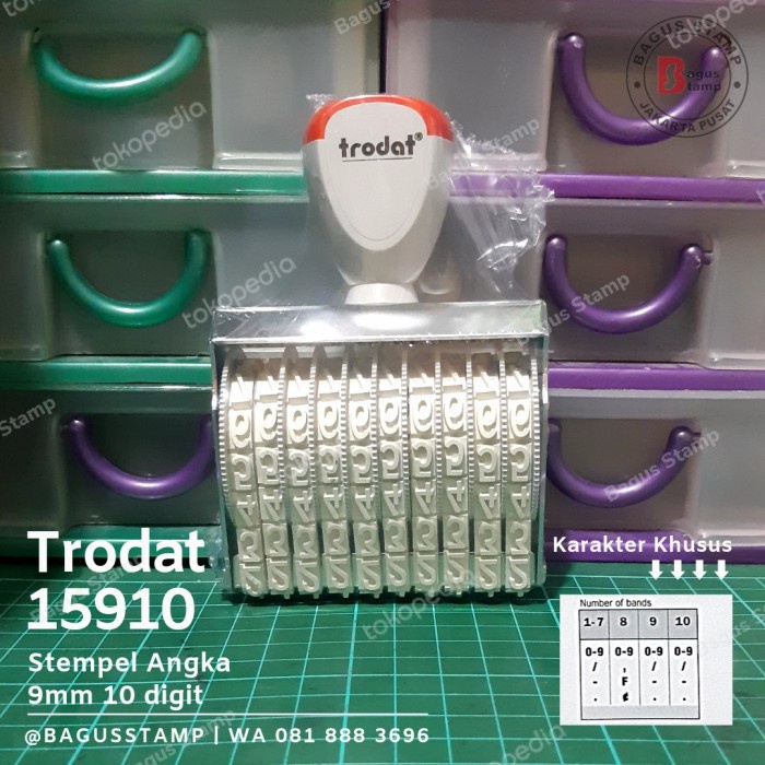 

Stempel Angka Manual 10 Digit 9Mm Trodat 15910