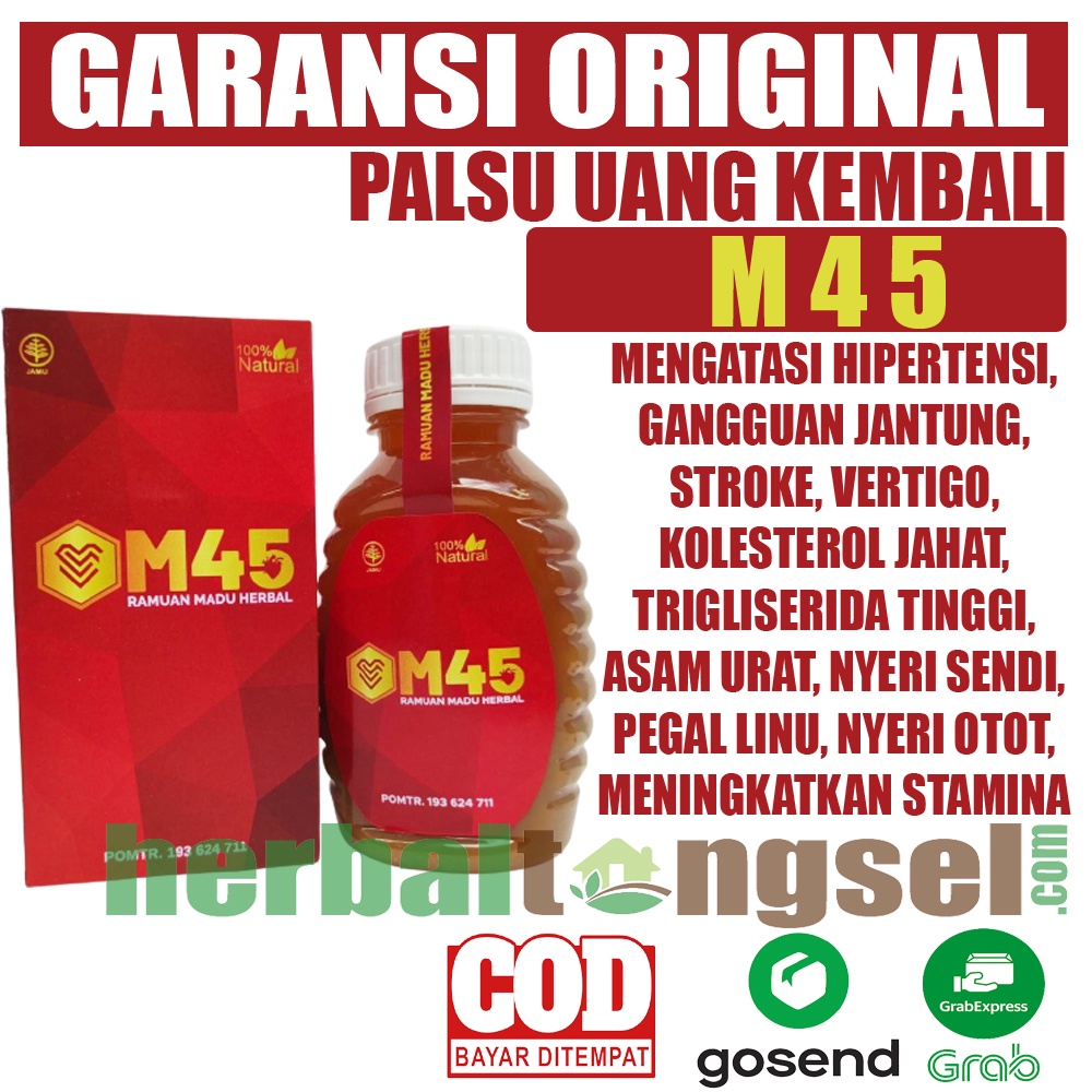 MADU M45 MADU HERBAL BISA COD BEBAS ONGKIR MADU HERBAL ATASI DARAH TINGGI KOLESTEROL JANTUNG GARANSI