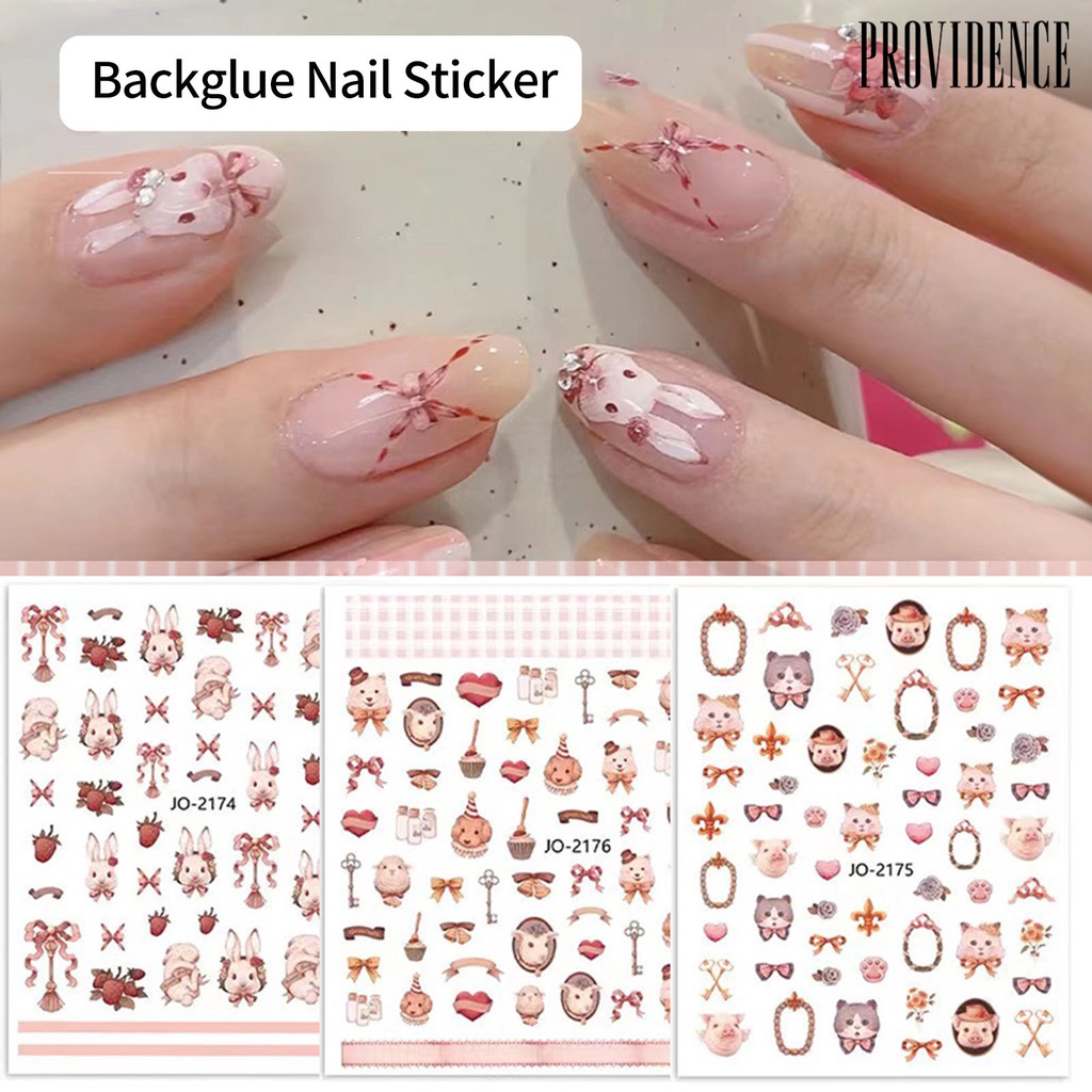 Stiker Perekat Kuku Tahan Air Tidak Pudar Tahan Jatuh Dapat Dilepas Untuk Dekorasi Salon Manicure