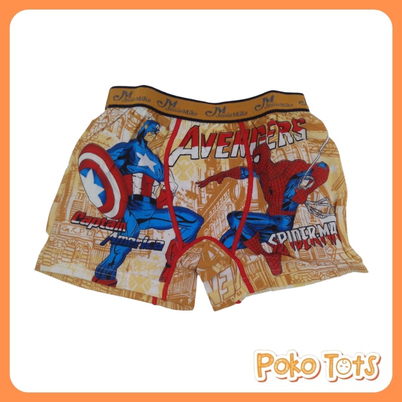 Celana Dalam Boxer Anak Jessie &amp; Mike Cars Superman Superhero Batman Spiderman