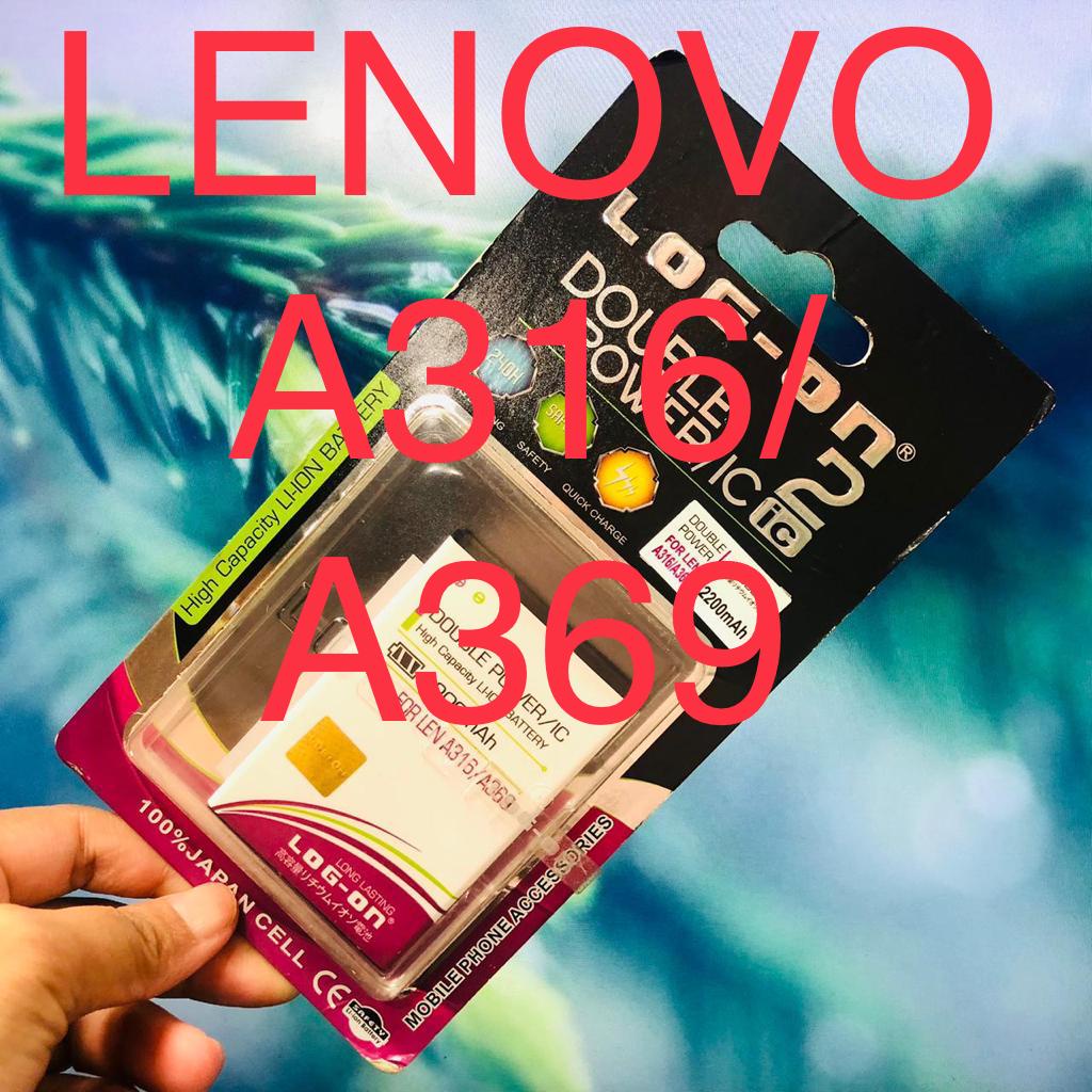 PROMO!! BATERAI LOG ON DOBEL POWER LENOVO A316-A369/ LENOVO A680-A328/ LENOVO A706/ LENOVO A7000/ LENOVO P770/ LENOVO S920/ LG G4 STYLUS/ MAXTRON B13A