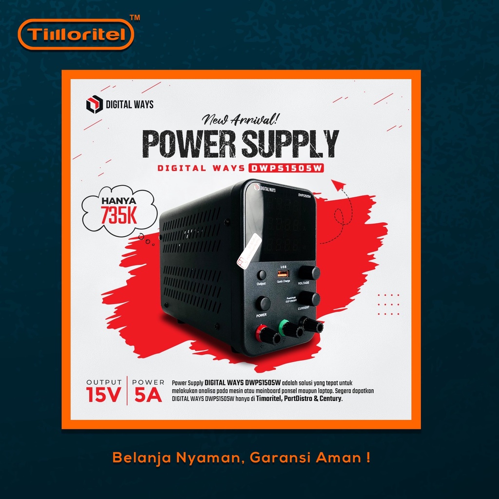 POWER SUPPLY DIGITAL WAYS DW-PS1505W DC 15V/5A