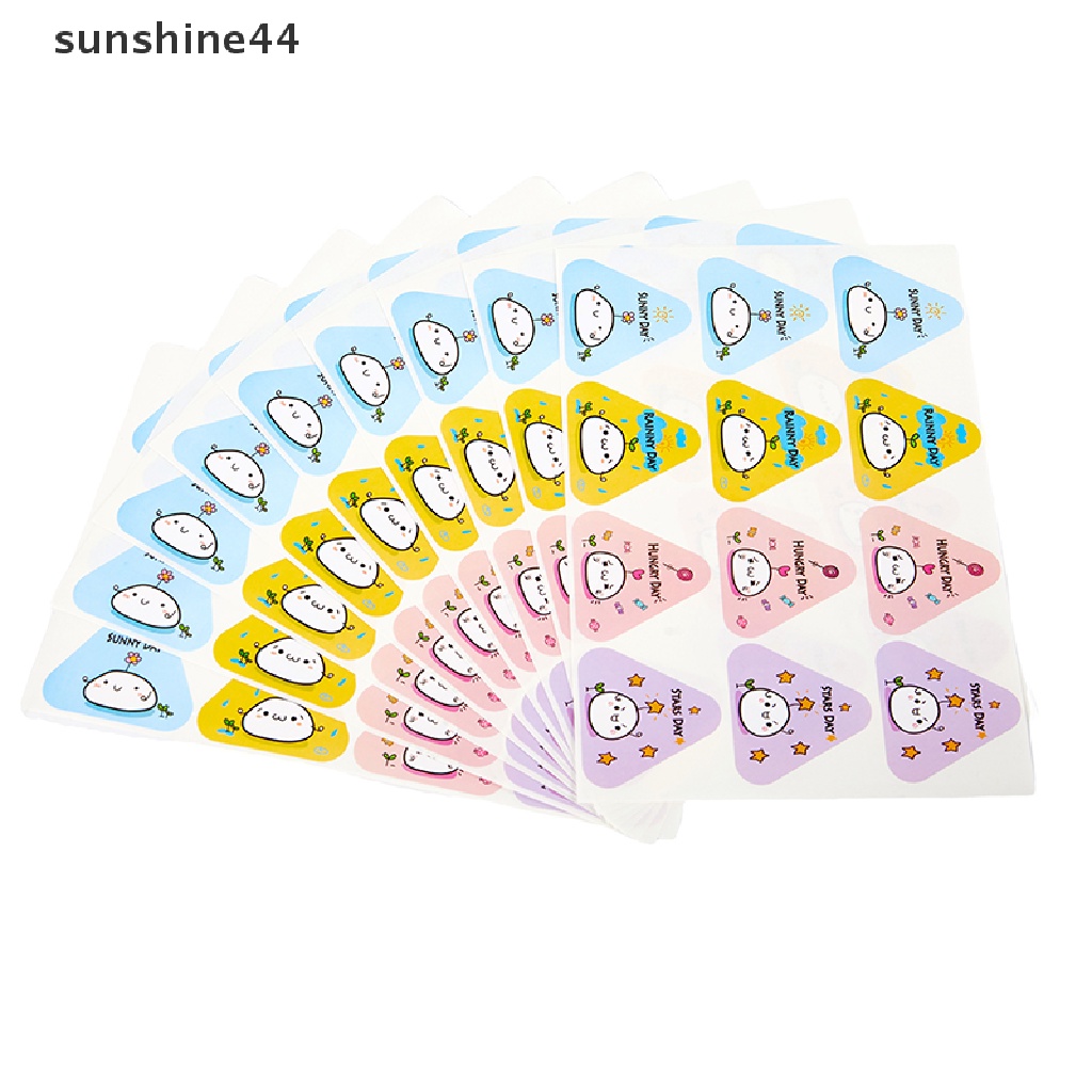 Sunshine 100Pcs Stiker Segel Kantong Makanan Bentuk Segitiga