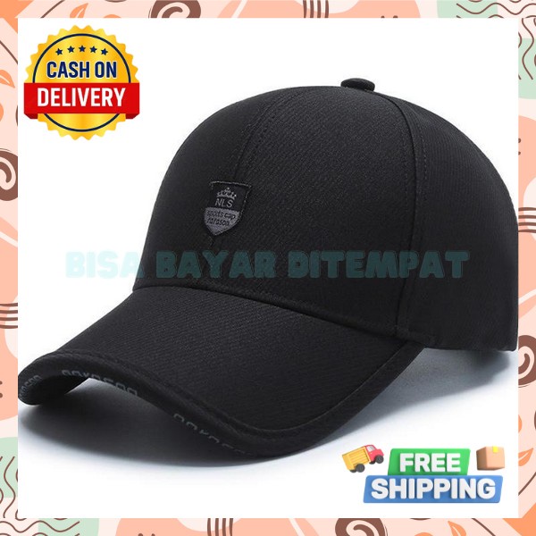0 Baseball Cap : Nls - Topi Baseball Topi Pria Topi Wanita - Black