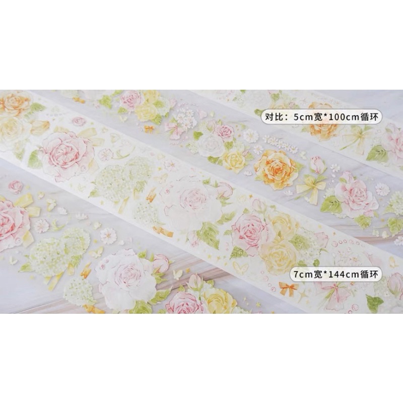 

[Sample] KY Studio Romantic Rose Washi & PET Tape