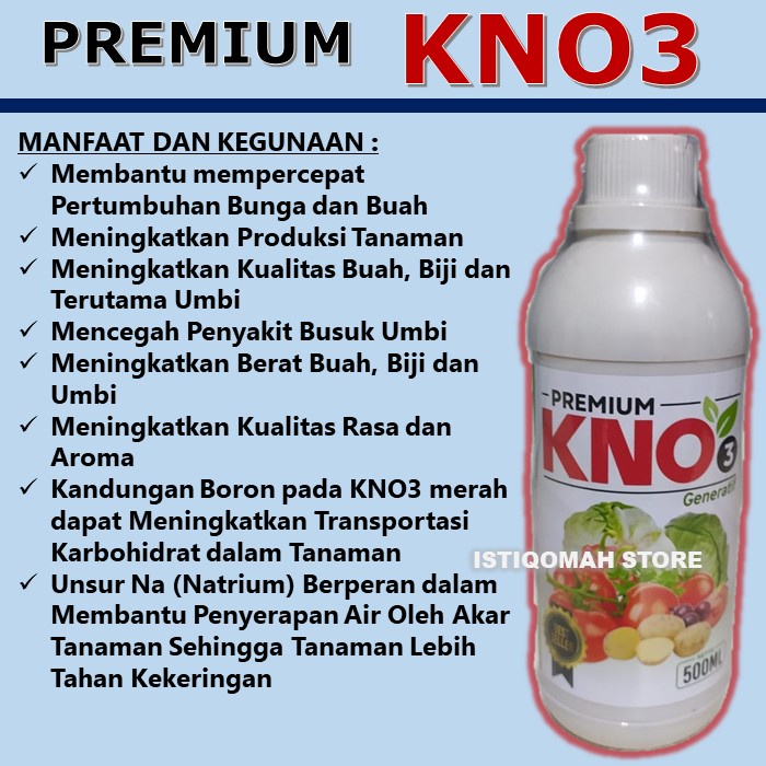 PREMIUM KNO3 Generatif 500ML Pupuk Obat Pencegah Penyakit Busuk Kacang Tanah - Pupuk untuk Mempercepat Pertumbuhan Buah Umbi Kacang Tanah - Pupuk Penyubur Tanaman Kacang Tanah yang Bagus Terbaik Ampuh Terlaris