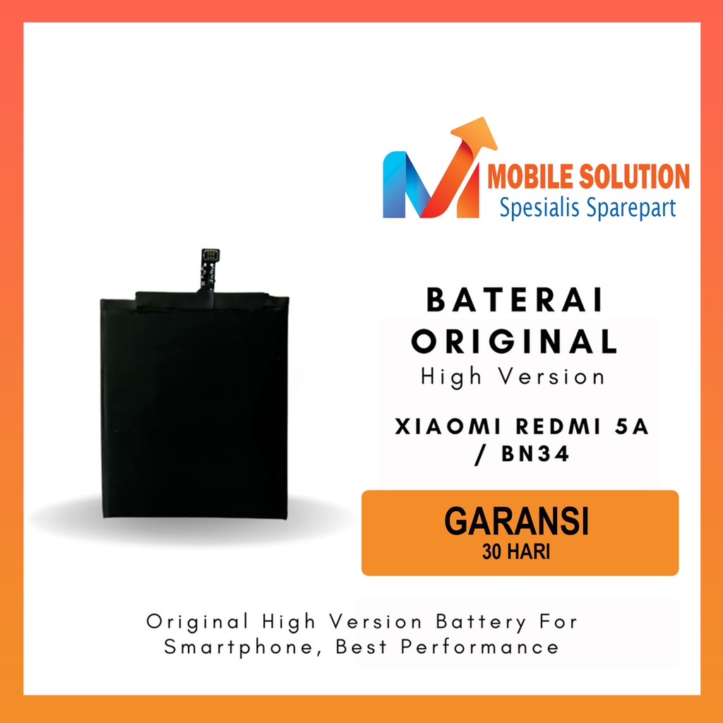 Grosir Baterai Xiaomi Redmi 5A / Baterai Xiaomi BN34 High Version Garansi 1 Bulan + Packing