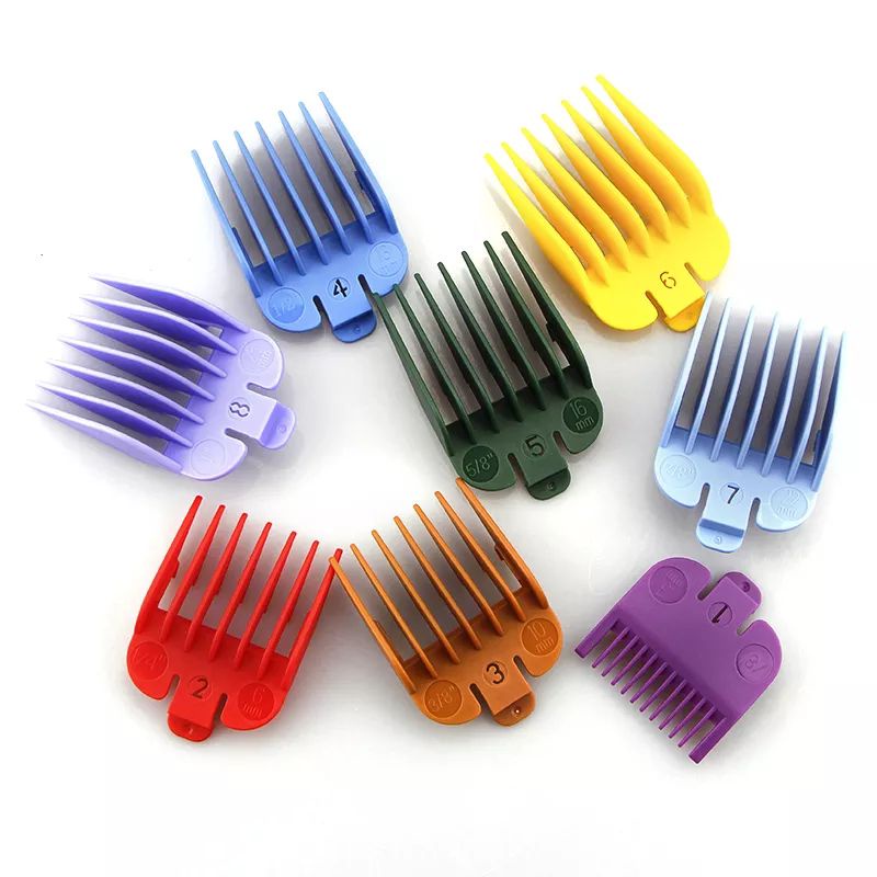 sepatu potong rambut (set 8 pcs warna warni) guard comb sepatu cliper