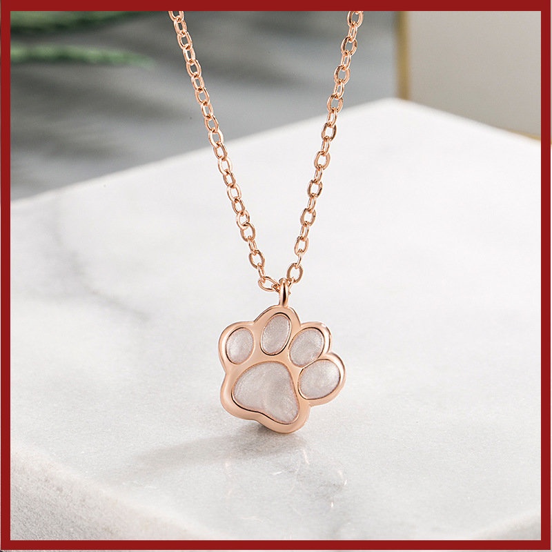 Kalung Rantai Klavikula Desain Cakar Kucing Untuk Wanita U1373