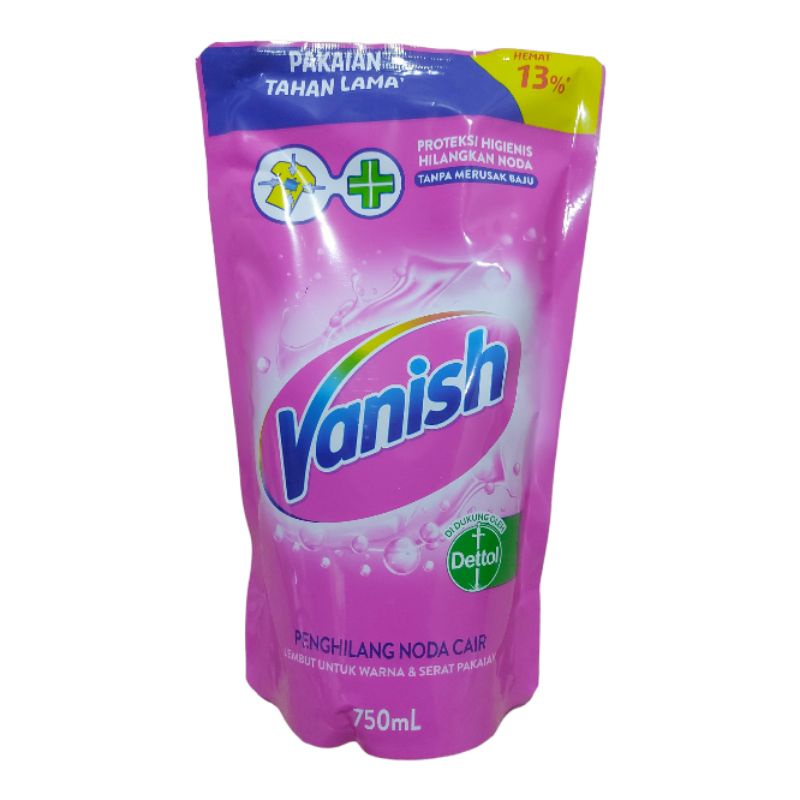 Vanish Pink / White 750 ml Penghilang Noda Pakaian Pemutih Refill Cair 750ml Detergen Cuci