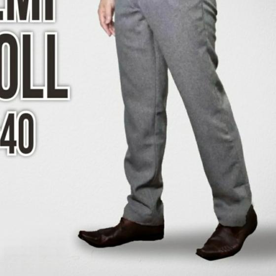 celana bahan kain wool | slim fit | pria