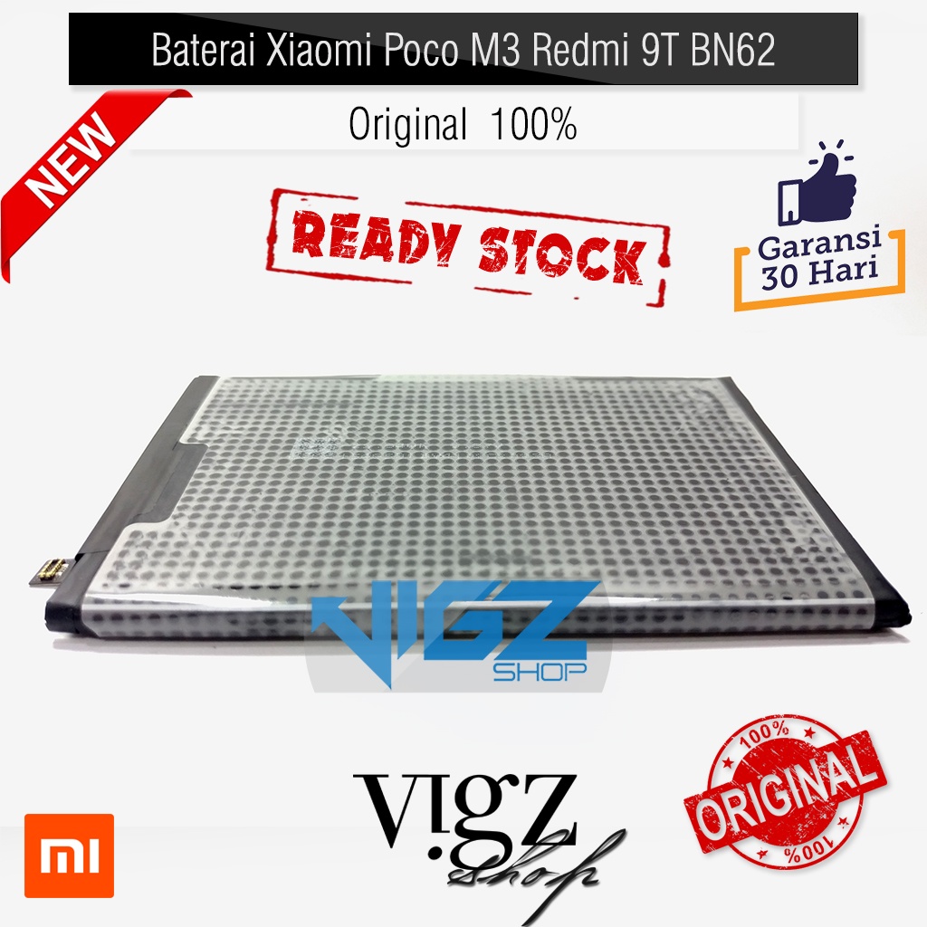 Baterai Xiaomi Poco M3 Redmi 9T BN62 Original 100%