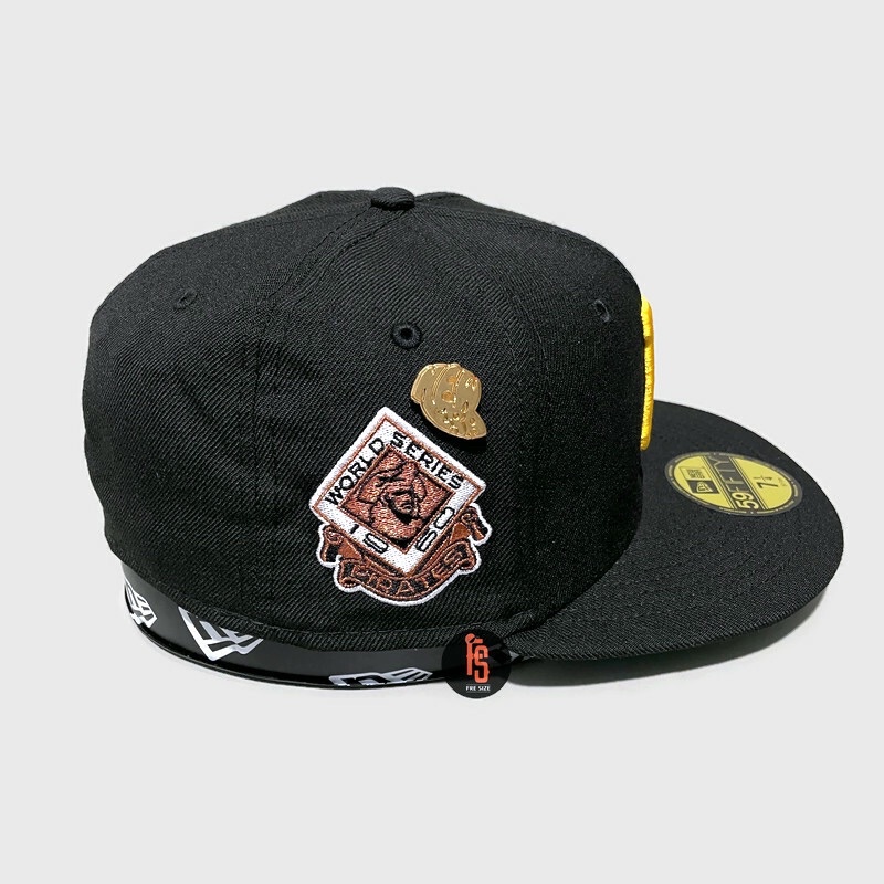 TOPI NEW ERA ORIGINAL 5950 LOGO HISTORY PITTSBURGH PIRATES BLACK