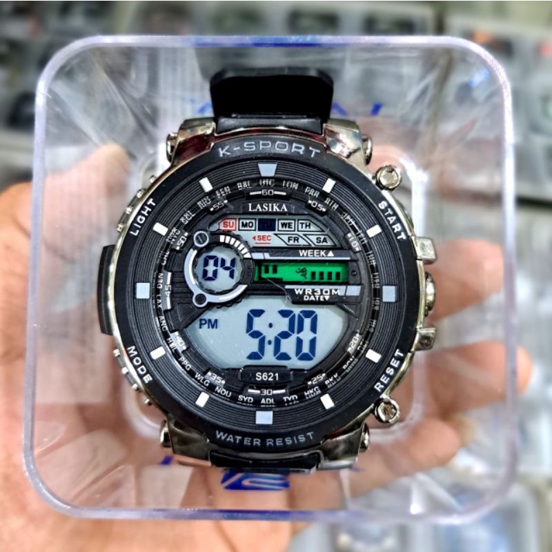 Jam Tangan Pria Sporty Lasika Original Free Box Bisa Buat Renang - Jam Tangan Pria Digital Modis Tahan Air 50M - Jam Tangan Pria Termurah, Terlaris, Kekinian Cod