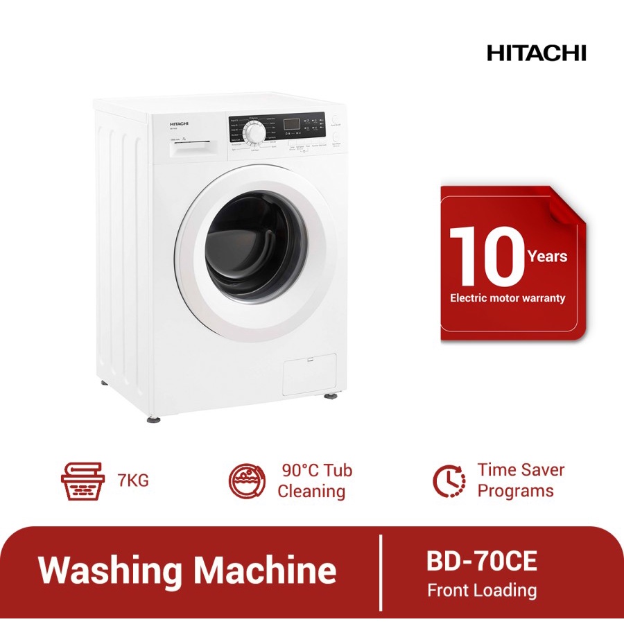 HITACHI MESIN CUCI FRONT LOADING 7KG BD-70CE WH