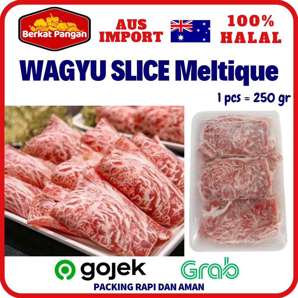 Daging Sapi Wagyu Slice Beef Sukiyaki Meltik Meltique 250 gr