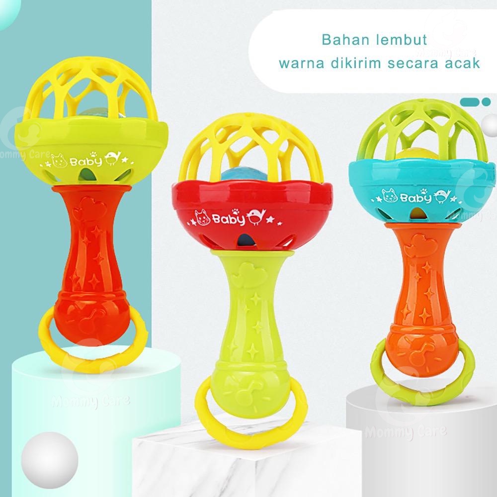 MOMMYCARE MAINAN KERINCINGAN BAYI TEETHER RATTLE STICK MAINAN GIGITAN BAYI BPA FREE