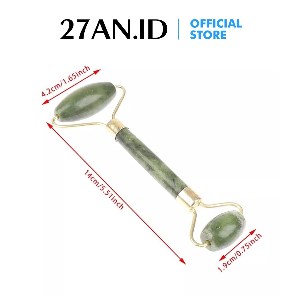 Alat Pijat Wajah Jade Roller Massager E426 Facial Message Batu Roller Giok Stone-4
