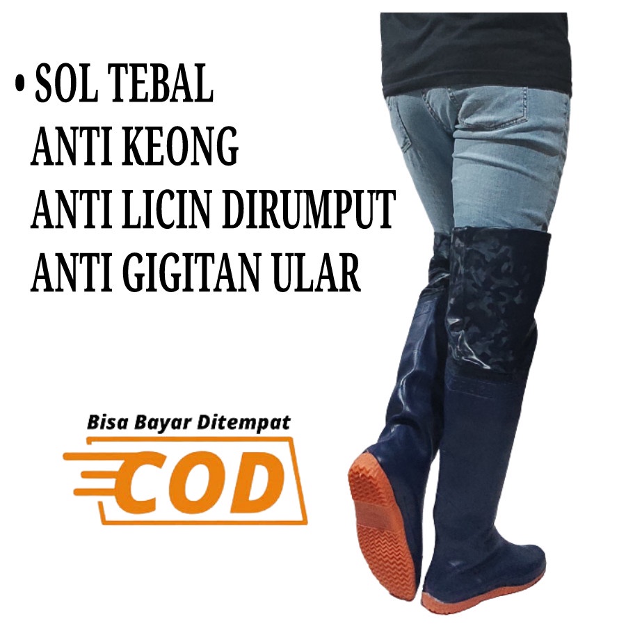SEPATU SAWAH KARET PANJANG KOREA SEPATU BOOTS KARET ANTI KEONG SAWAH PETANI SEPATU BOT HUJAN