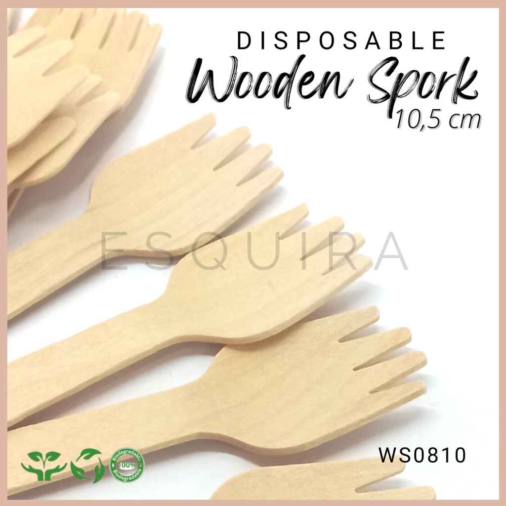 Wooden Spork / Garpu Cake / Garpu Kayu  10,5 Cm / 100 Pcs / WS0810