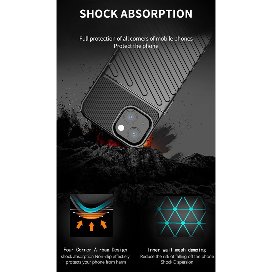 IPHONE 13 PRO MAX /  13 / 13 PRO / 13 MINI COVER CASE RUGGED ARMOR THUNDER SILIKON SOFTCASE - IP 13