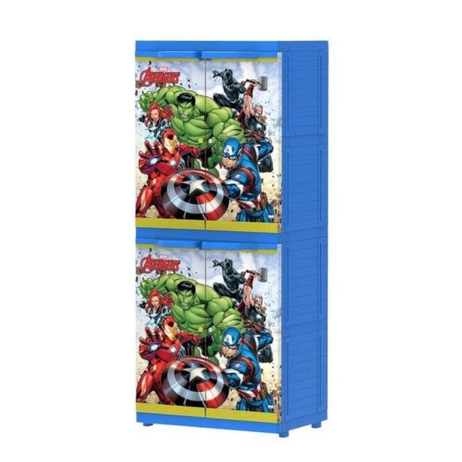 

Lemari Pakaian Plastik susun 4 naiba karakter avenger MSC 9264 AVD stock ready