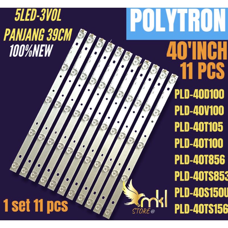 BACKLIGHT TV LED POLYTRON 40INCH PLD-40V100-PLD-40D100-PLD-40T105-PLD-40T100-PLD-40T856-PLD-40TS853