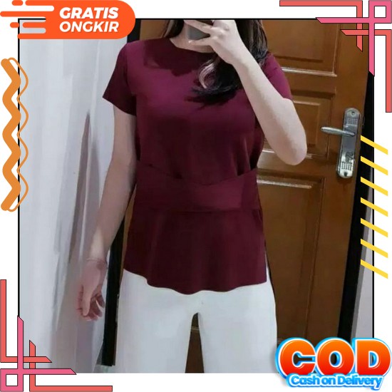 Blouse Blus Blouse Wanita Blouse Wanita Lengan Pendek Kemeja Wanita Lengan Pendek Gaya Korea Terbaru