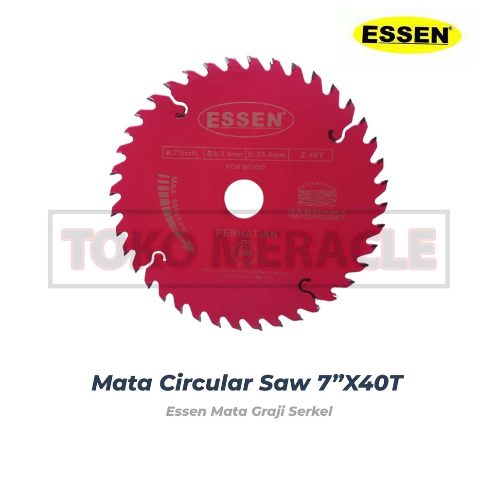 [7"] Essen Circular Saw 7"X40T 7"X24T - Mata Gergaji Serkel 7inch 40T 24T Pisau Serkel