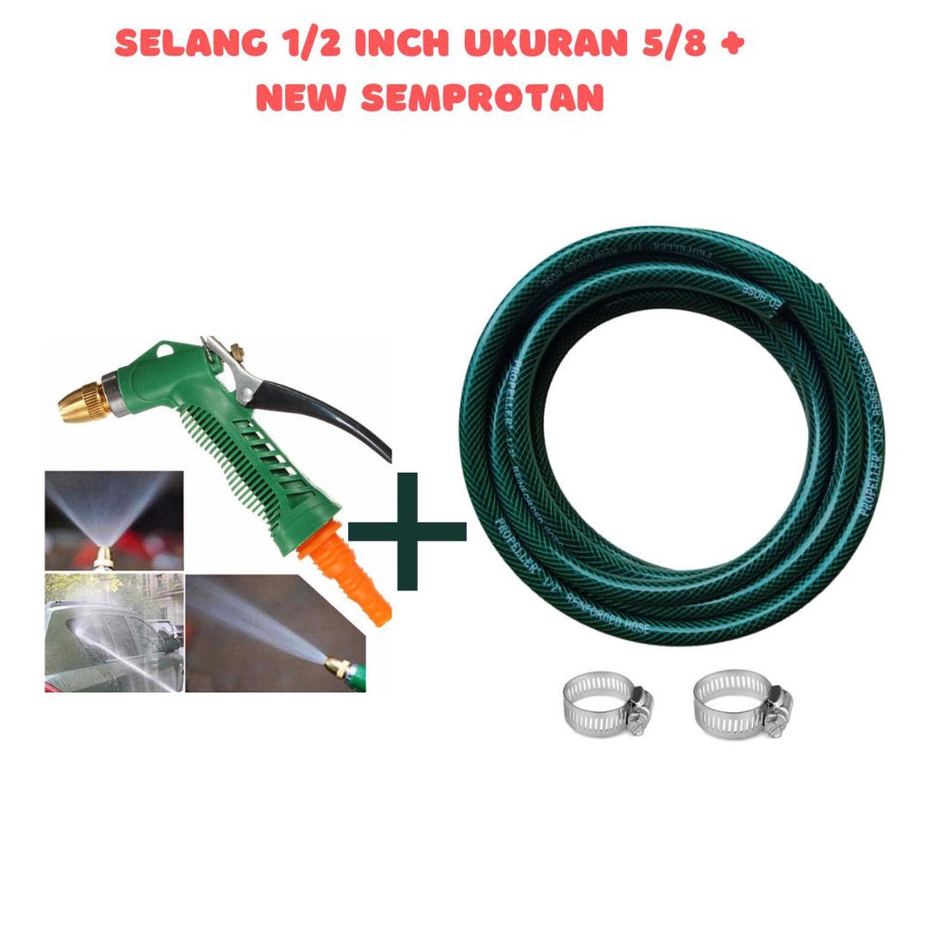 SEMPROTAN SELANG CUCI MOTOR MOBIL KEBUN SELANG BENANG UKURAN 5/8 INCH