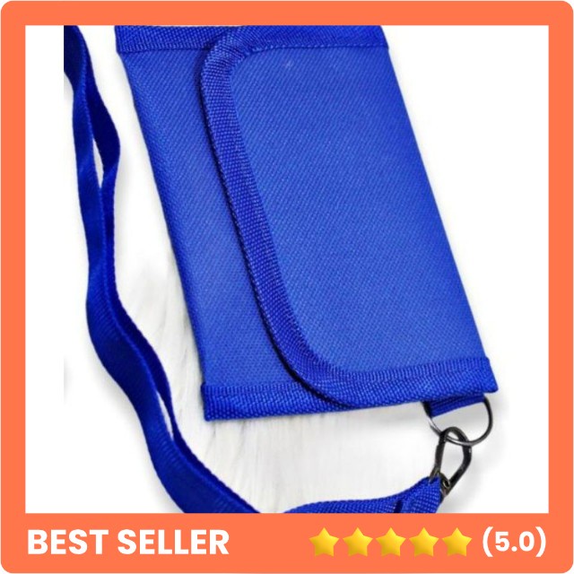 Dompet Sako Helima DK001463 Grid 2 Slot Canvas Import Name Tag Batam Fashion Bisa Gantung di Leher