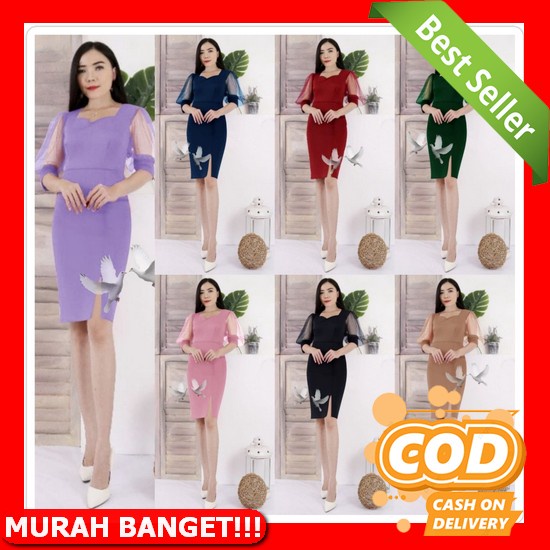 Dres Wanita Terbaru 2022 Murah Import Viral Brukat Dress Natal Natalan Cewek Kekinian Dewasa Dress S