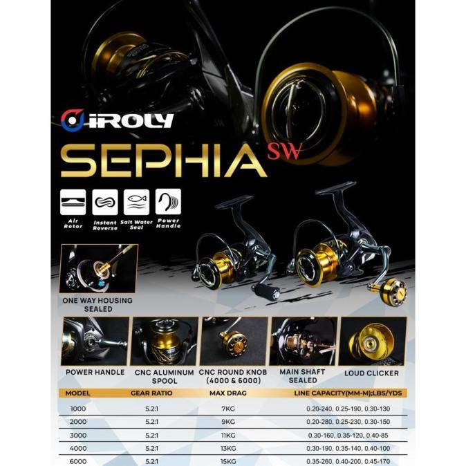 Reel Iroly Sephia 1000 2000 3000 4000 6000 SW
