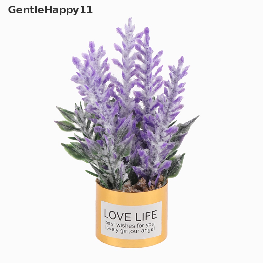 Gentlehappy 1: 12rumah Boneka Pot Besi Mini Lavender Pot Tanaman Dekorasi Taman Rumah id