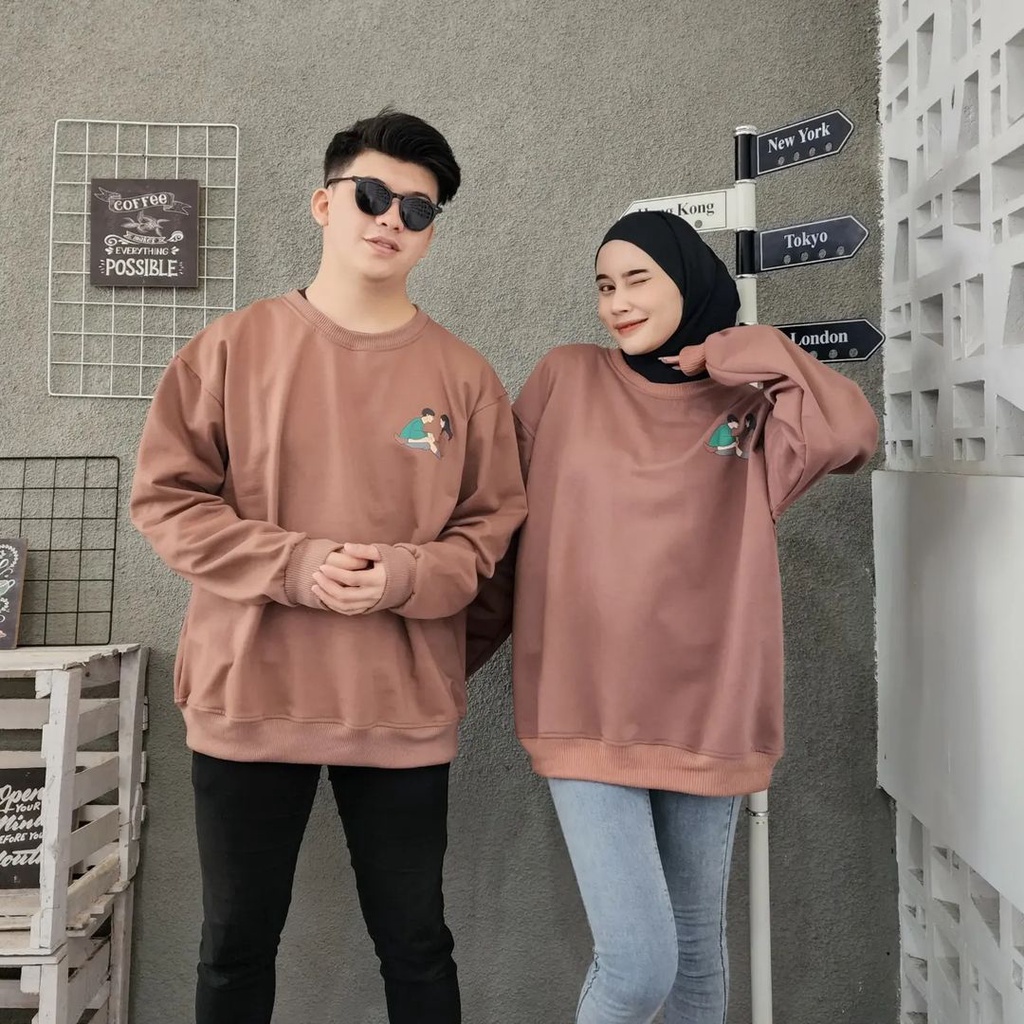CREWNECK SWEATER HOODIE OVERSIZE | SWEATER WANITA | CREWNECK | SWEATER MURAH | CREWNECK SWEATER OVERSIZE | SWEATER OVERSIZED