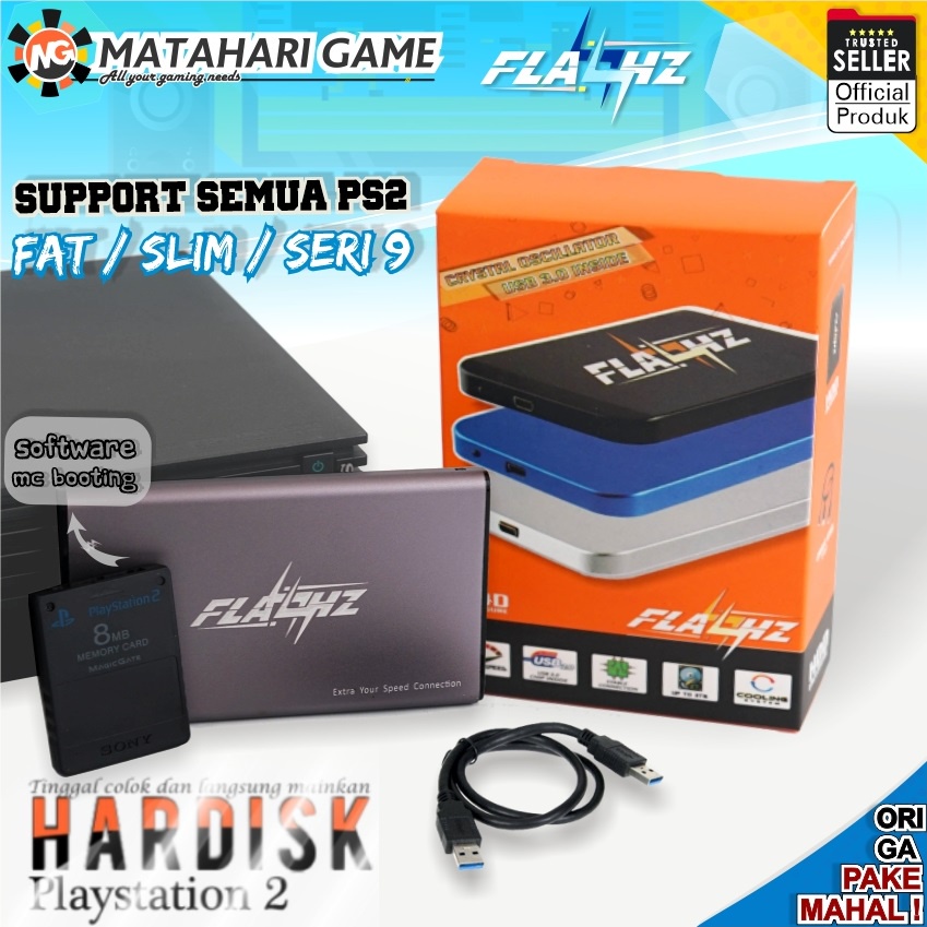 【 FLASHZ 】HDD160GB Playstation2 Hardisk Eksternal PS2 SUPPORT Playstation2 Cepat &amp; Stabil