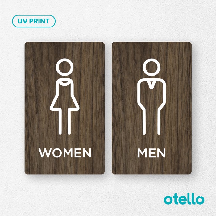 Jual Papan Toilet Women Men WC Umum Sign Board Kayu Print Nama Ruang Wooden Shopee Indonesia