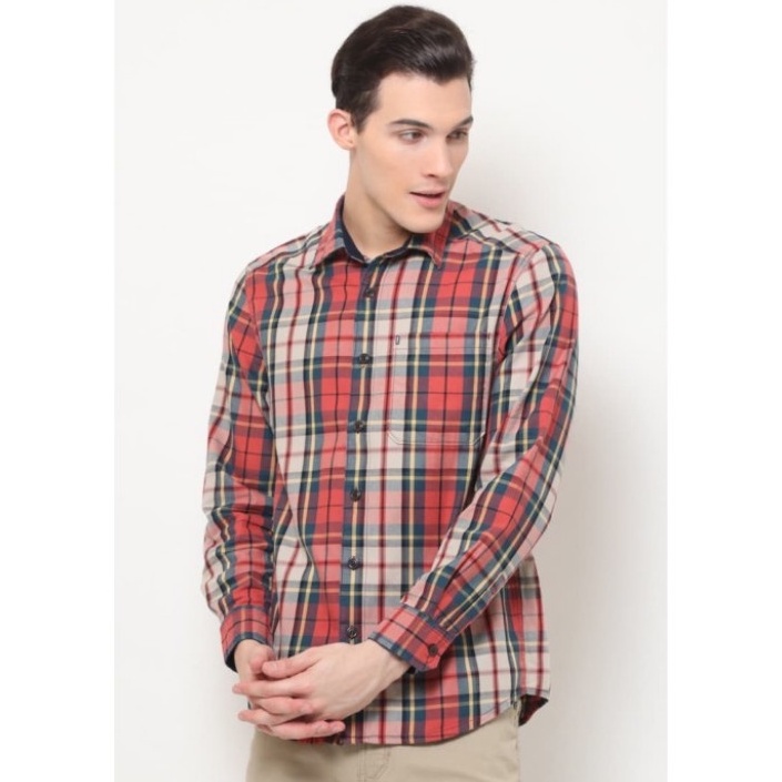 KEMEJA LENGAN PANJANG MGEE JASON C003 - RED