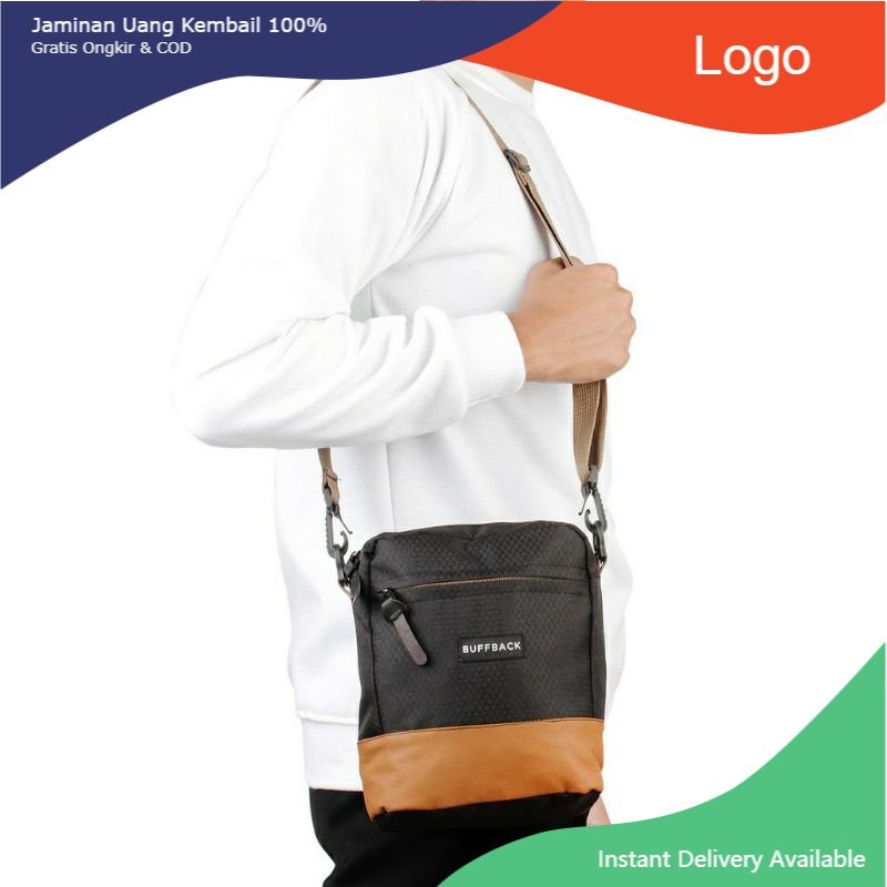 Ts selempang pria slimbag keren buffback