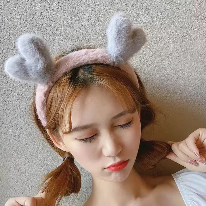 Bandana Bulu Wanita Ala Korea Fashion Aksesoris Karakter - Headband Bando Wanita Lucu