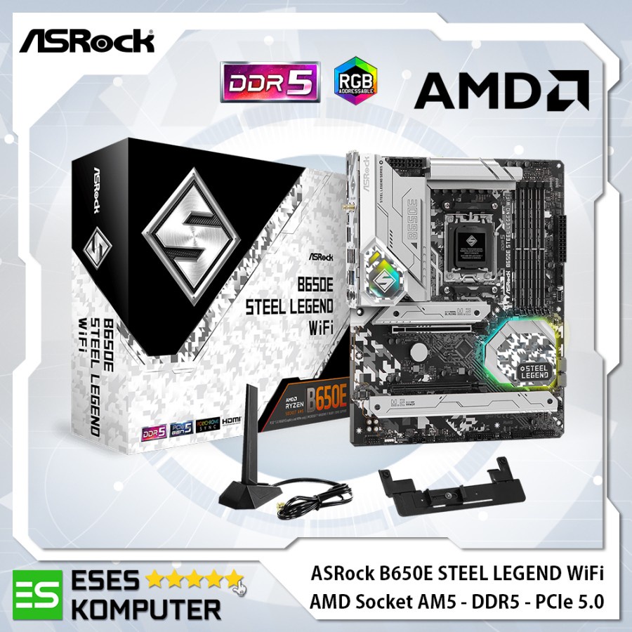 Motherboard ASRock B650E STEEL LEGEND WiFi | ATX | AM5 AMD B650E DDR5