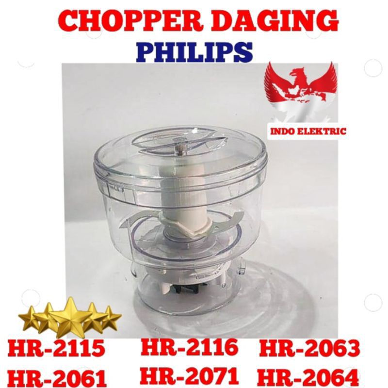 CHOPPER DAGING BLENDER PHILIPS ORIGINAL HR 2115 2116 2061 2063