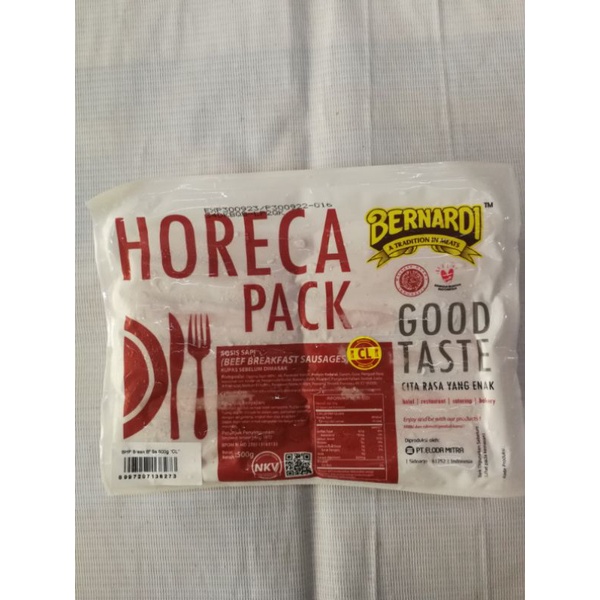 

Bernardi sosis sapi horeca pack 500gr