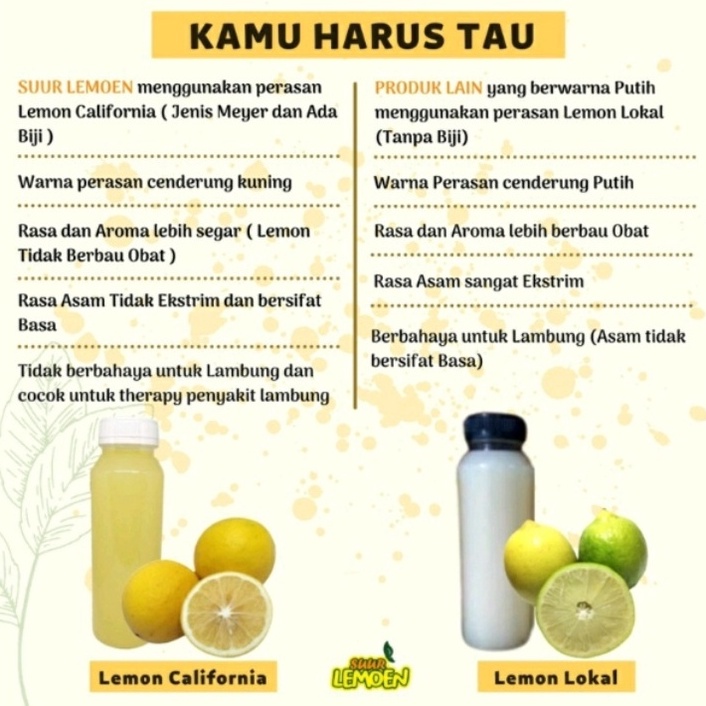 Sari Lemon Fresh 100% Air Lemon Murni 500 ml Untuk Diet dan Detox Pure Lemon California