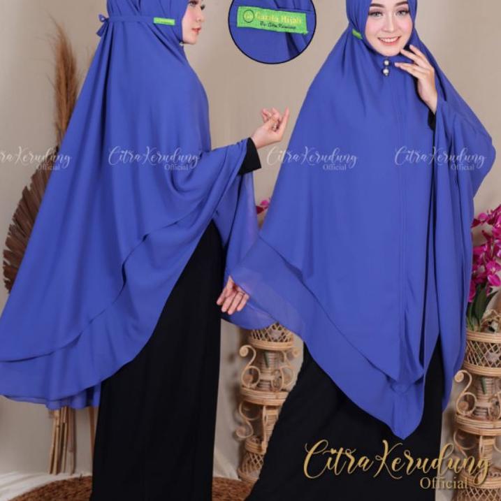 ➱➴≛❉ Hijab/Kerudung/Khimar Tali Syar'i Jumbo Model Pinguin 2 Layer Murah Banget