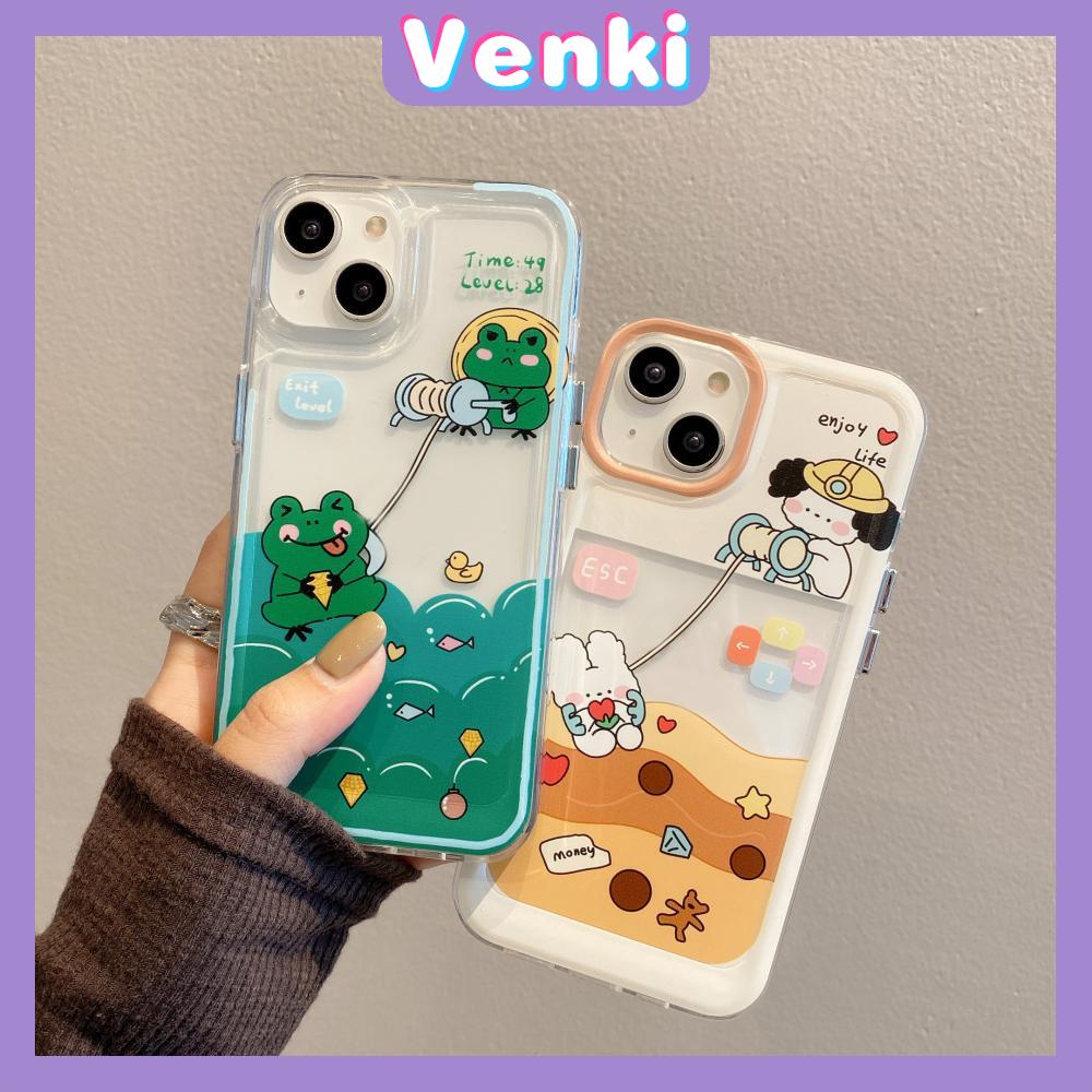 Case For iPhone 14 Pro Max Soft Silicone Big Hole Space Case Cartoon Cute Animal Miner Plating Buttons Camera Protection Shockproof For iPhone 14 13 12 11 Plus Pro Max 6 7 8 Plus XR XS