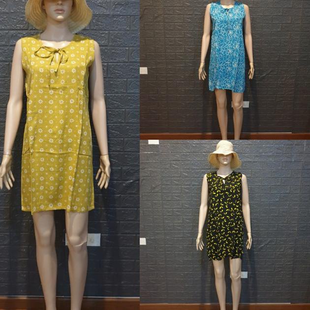 Daster batik mini Tanpa lengan