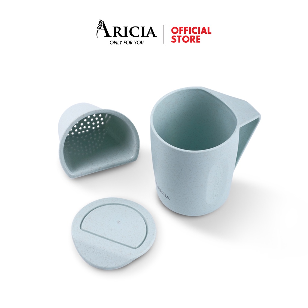 Jual Aricia Gelas Cangkir Teh Set Dengan Saringan Mug Wheat Straw